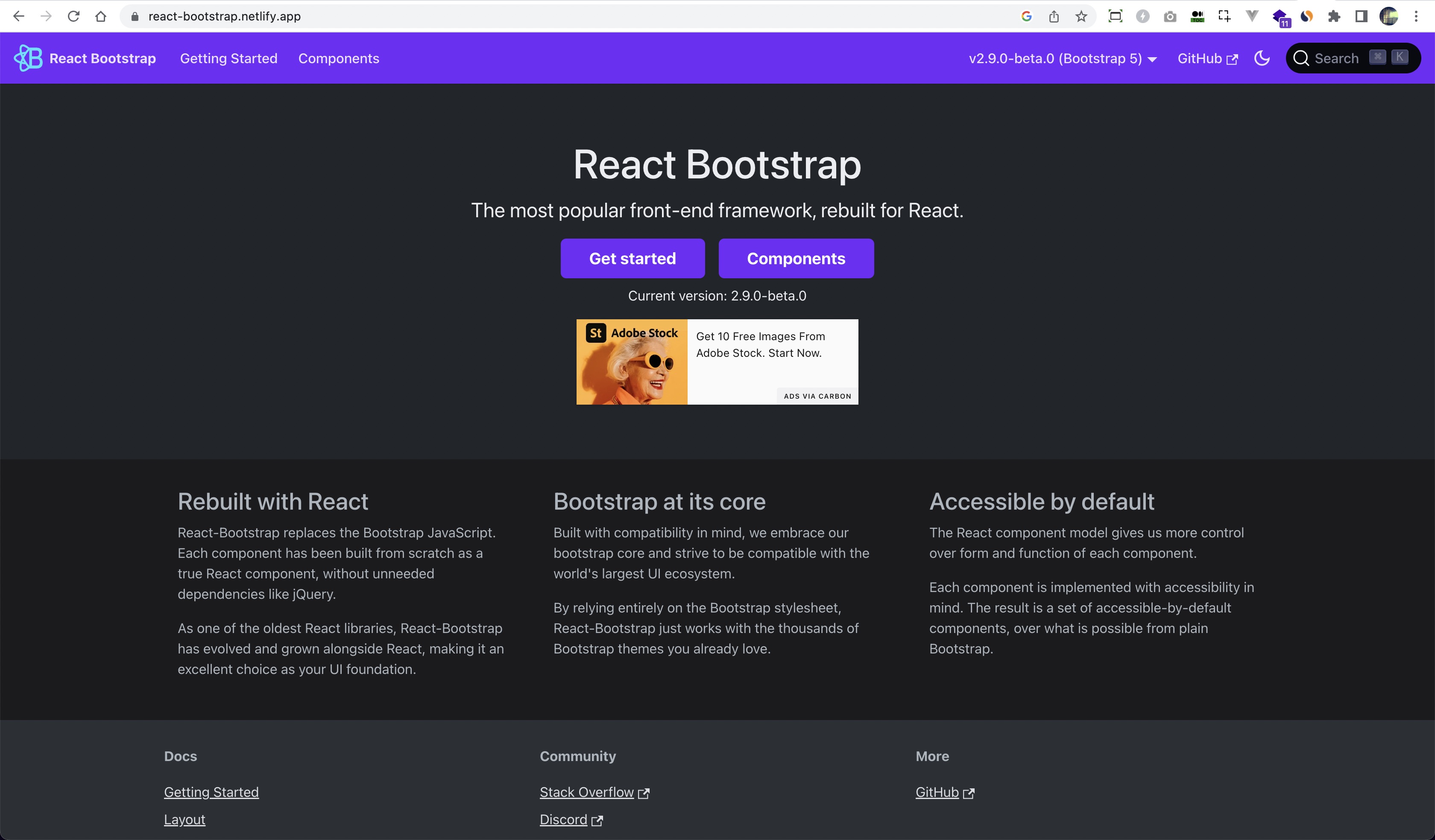 React Bootstrap, a Bootstrap library in React.js